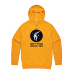 Getting Some Air, Skateboard Astronaut - Mens Hoodie Gold Mens Hoodie Printed In Australia Space