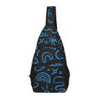 Blue Squiggle - Chest Bag