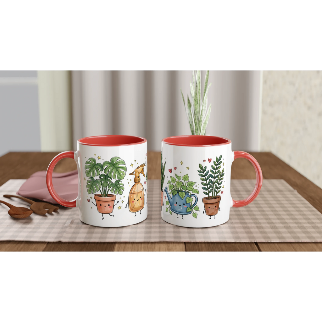 Plant Lover 11oz Ceramic Mug Ceramic Red 11 oz Mug Globally Fulfilled Plants