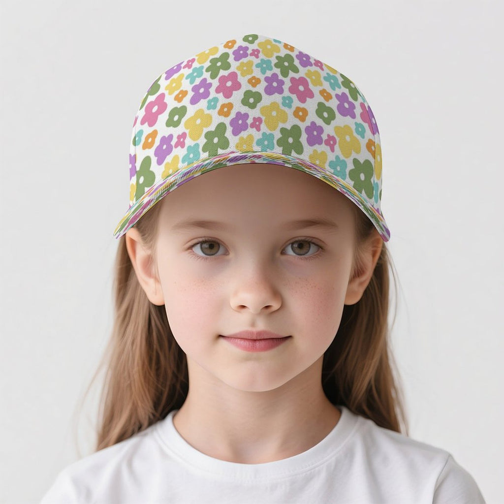 Pastel Flowers Kids Baseball Cap