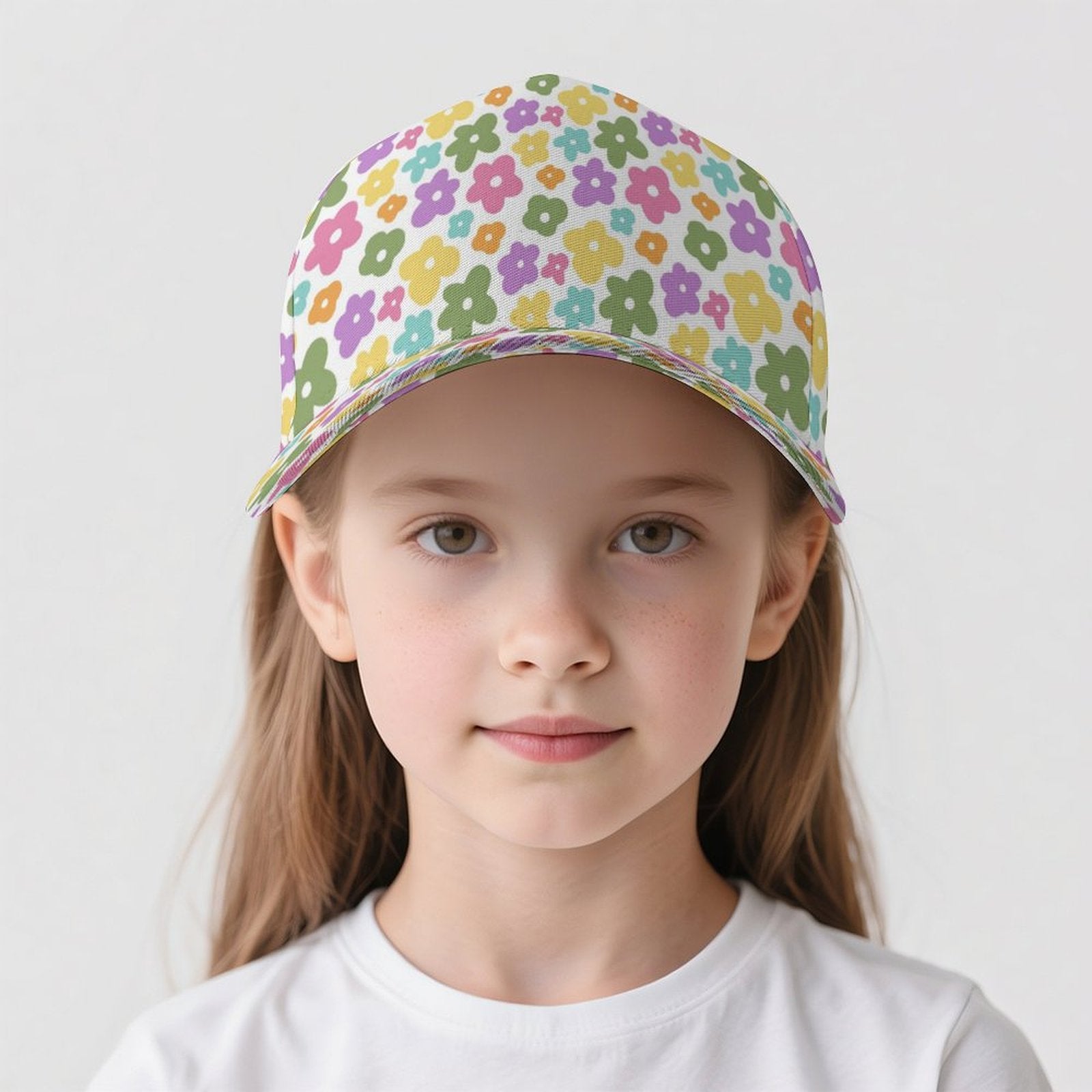 Pastel Flowers Kids Baseball Cap
