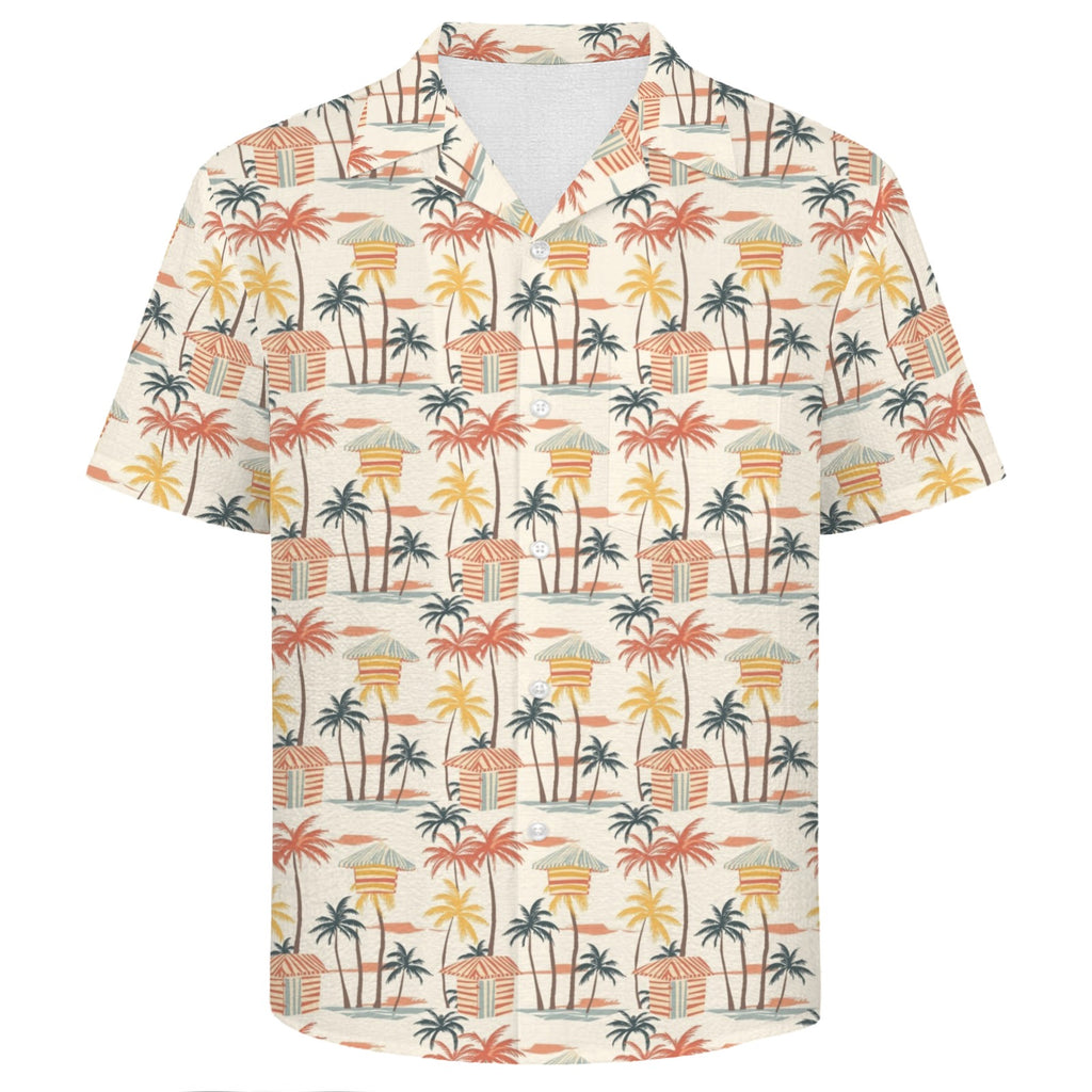 Beach Shack Men's Crinkle Hawaiian Shirt