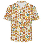 70's Style Floral Men's Crinkle Hawaiian Shirt