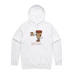 Even My Coffee Needs Coffee - Mens Hoodie White Mens Hoodie Coffee Printed In Australia