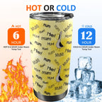 Seagull Mum - 20oz Mobile Tumbler with Lid (Black Lock) 20oz Travel Mug animal Mum Printed Offshore