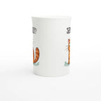 Cat Seriously? - White 10oz Porcelain Slim Mug Porcelain Mug animal Globally Fulfilled