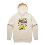 UFO Cat Abduction Men's AS Colour Hoodie Ecru Mens Hoodie animal Printed In Australia Sci Fi
