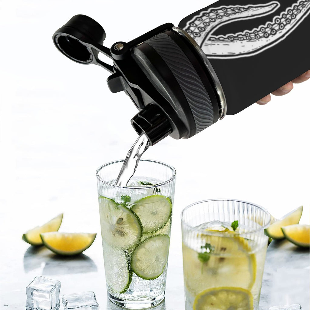 Octopus Tentacles - Insulated Water Bottle with Dual-Use Lid (18oz) Insulated Water Bottle with Dual-Use Lid (18oz) animal Ocean Printed Offshore