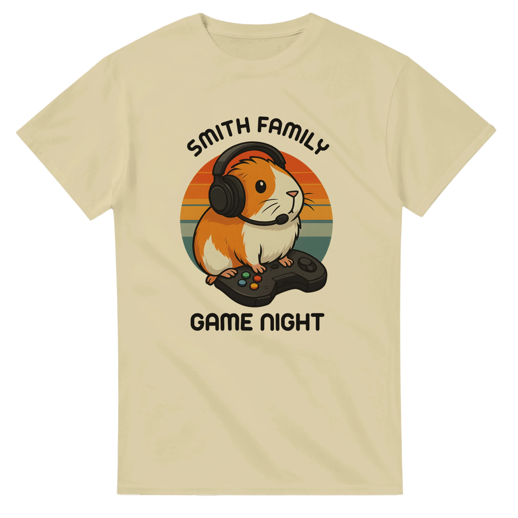 Family Game Night - Personalised T-shirt (Up to 5XL) 2XL Natural Personalised T-shirt (Up to 5XL)