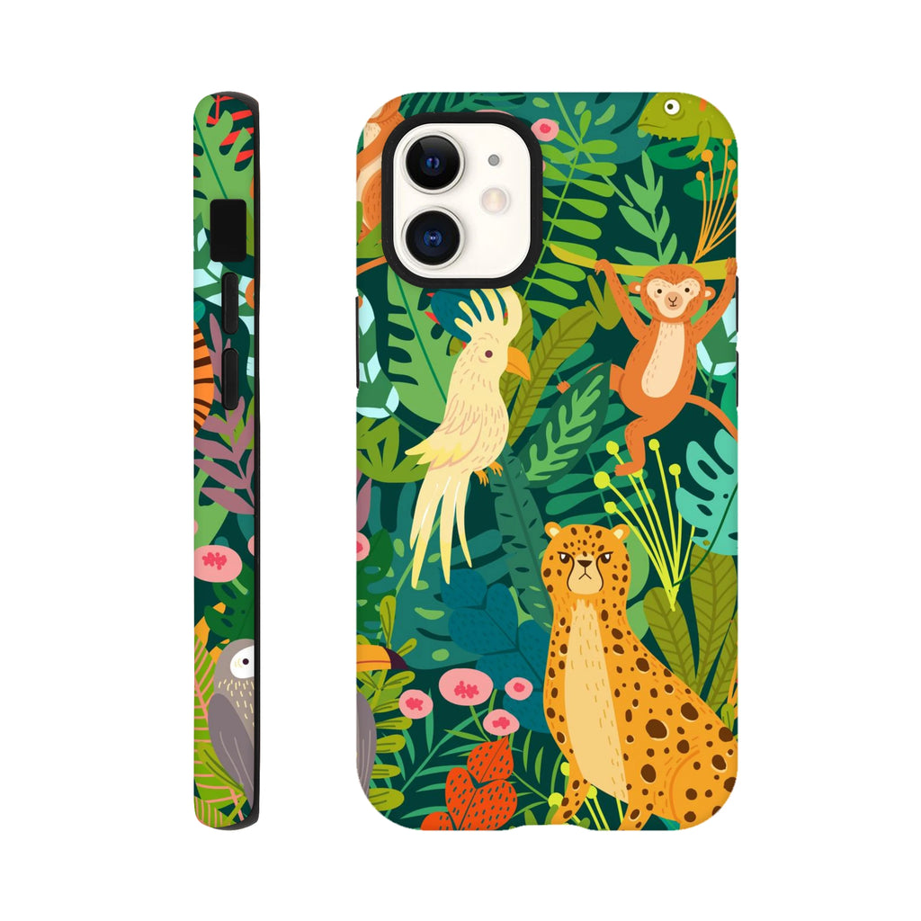 Tropical Jungle Animals - Apple iPhone Tough case iPhone 12 Mini iPhone Tough Case animal Globally Fulfilled
