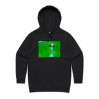 Alien Backing Into Hedge Meme - Womens Hoodie Black Womens Hoodie Printed In Australia Sci Fi
