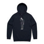 Coffee Brain - Mens Hoodie Navy Mens Hoodie Coffee Printed In Australia