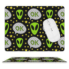 Alien OK Leather Mouse Pad white One size Leather Mouse Pad Printed Offshore Sci Fi