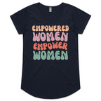 Empowered Women Empower Women - Womens Scoop Neck T-Shirt Navy Womens Scoop Neck T-shirt Positivity Printed In Australia