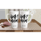 Personalised - Dog Mum - White Latte 17oz Ceramic Mug Personalised Latte Mug animal customise Globally Fulfilled Mum personalise