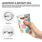 Pastel Doughnuts Small Stainless Steel Travel Mug Cup 12oz/350ml