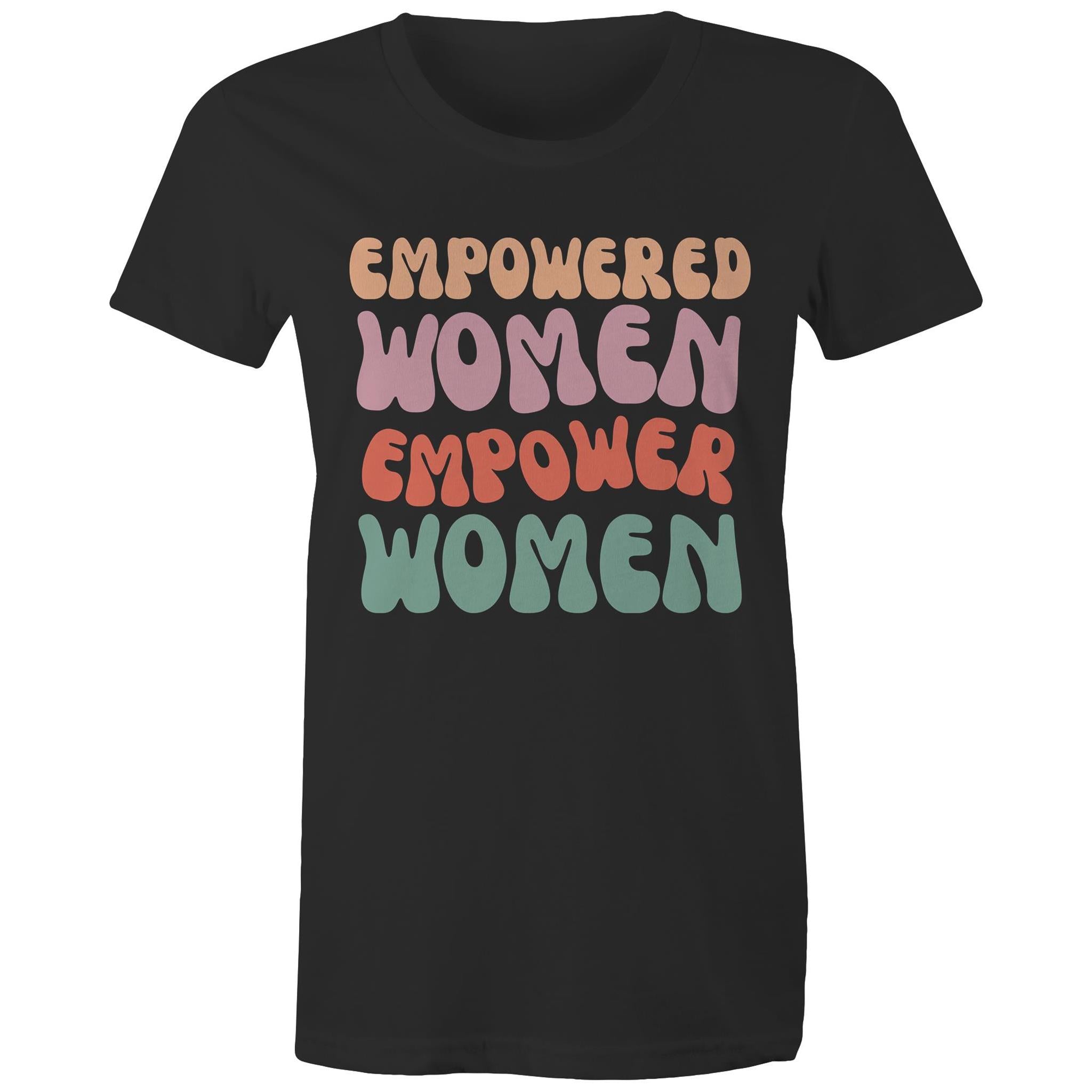 Empowered Women Empower Women - Womens T-shirt Black Womens T-shirt Positivity Printed In Australia
