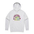 Fiction Addiction - Mens Hoodie White Marle Mens Hoodie Printed In Australia Reading