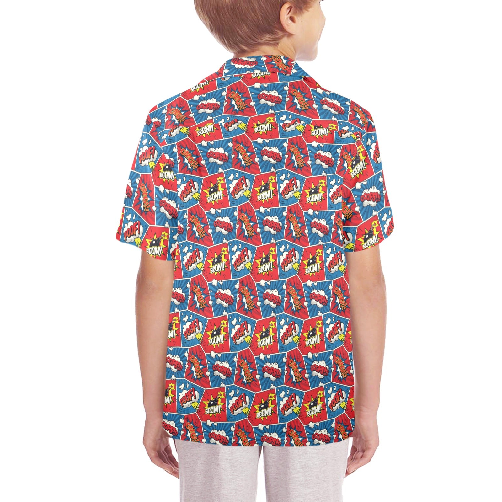 Comic Book Pop - Senior Kids Hawaiian Shirt