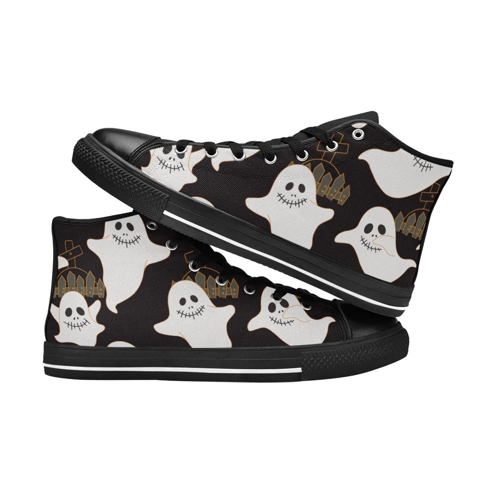 Scary Ghosts - Men's High Top Canvas Shoes