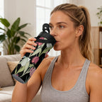 Tulips 20oz Tea Tumbler with Carry Handle