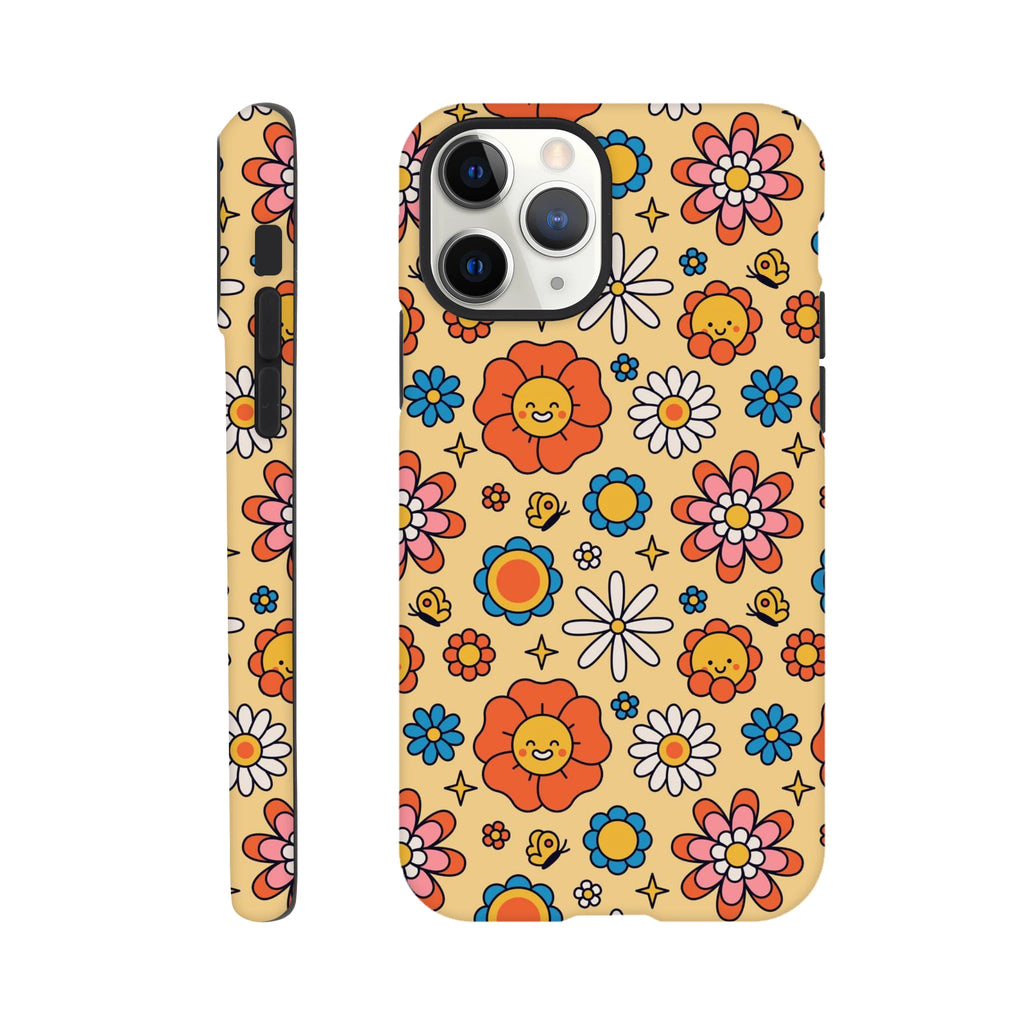 Hippy Flower - Apple iPhone Tough case iPhone Tough Case Globally Fulfilled Retro