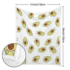 Avocado Characters - Double-Layer Fleece Blanket 51"x59"