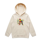 Lorikeet, Australian Birds - Kids Hoodie Ecru Kids Hoodie animal Printed In Australia