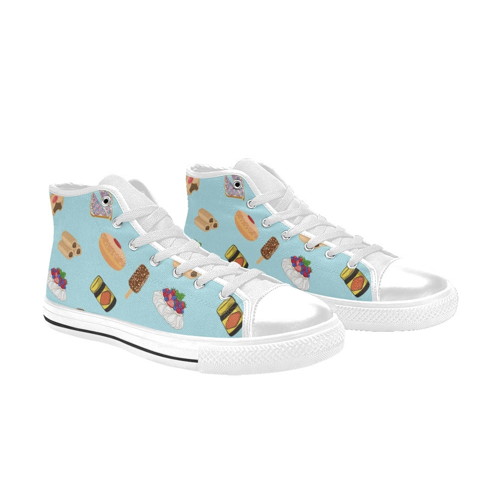 Classic Aussie Food Icons Men's High Top Canvas Shoes Men's Classic High Top Canvas Shoes Australia Food Printed Offshore