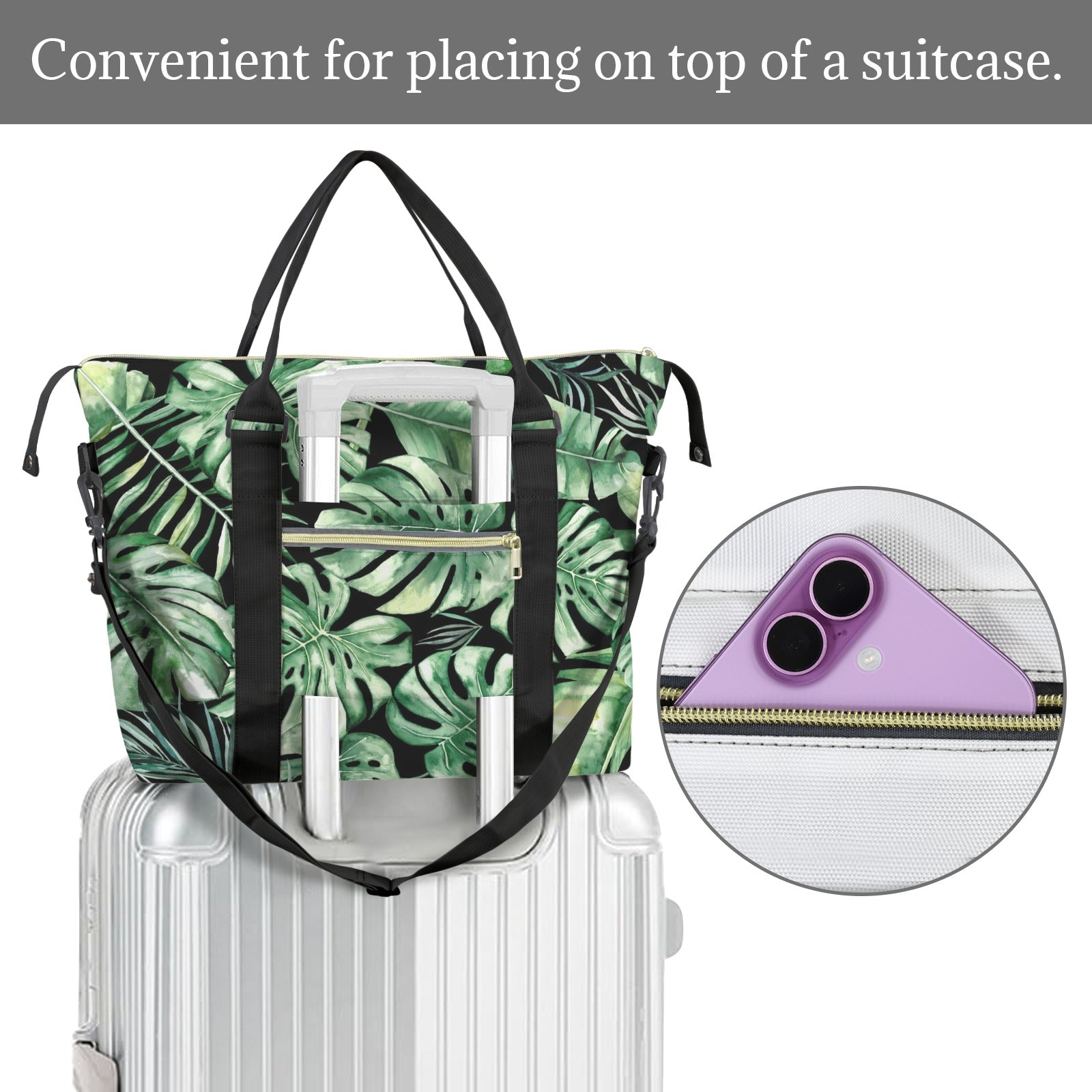 Jungle Leaves Duffle Bag-Simple (Model 1715) Duffle Bag-Simple (1715)
