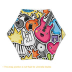 Sticker Music Kids Safe Round Corner Umbrella Kids Safe Round Corner Umbrella Music Printed Offshore