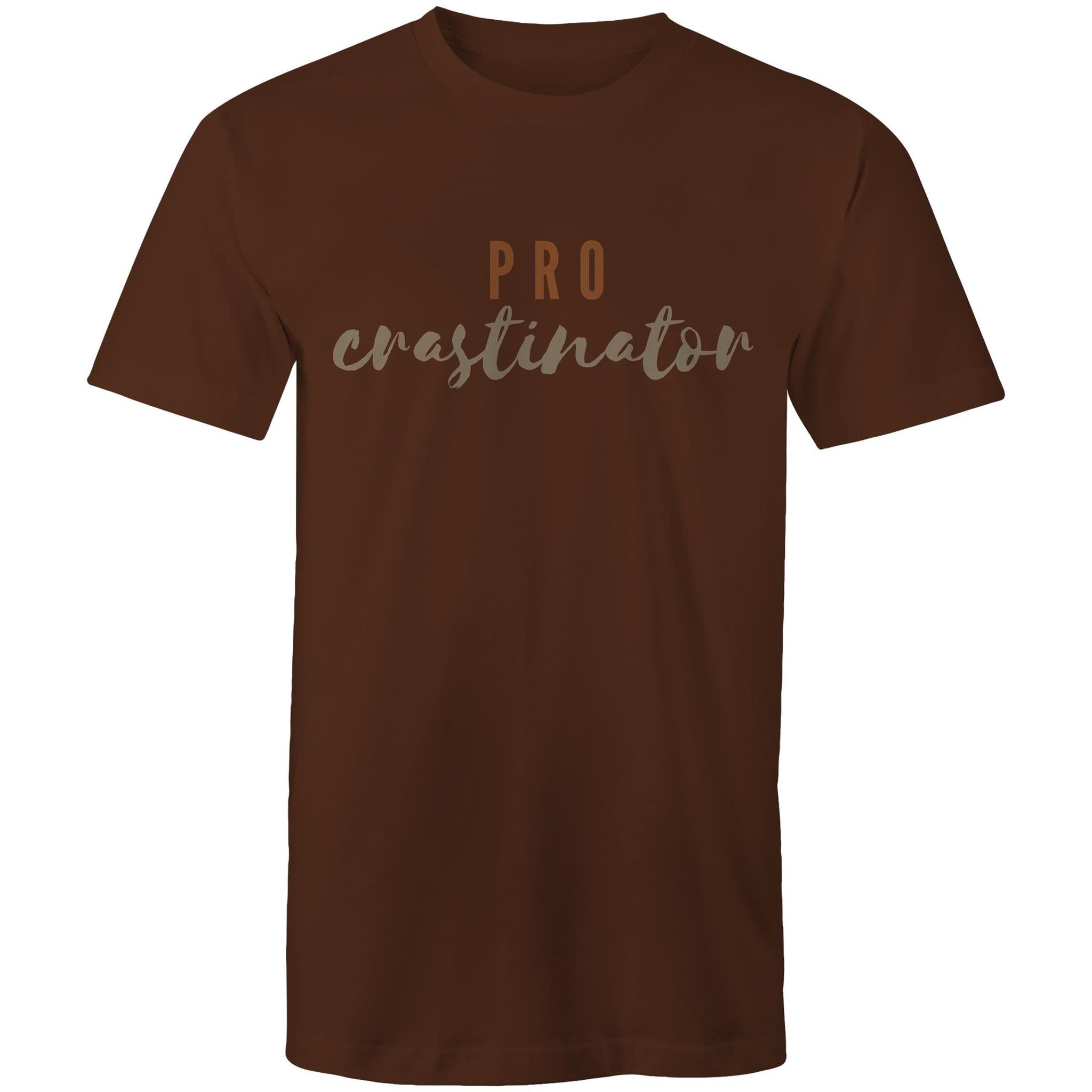 Procrastinator - Mens T-Shirt Dark Chocolate Mens T-shirt Printed In Australia