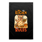 My Kitchen, My Rules - AS Colour Tea Towel Black One Size Tea Towel Printed In Australia