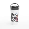 Not A Morning Bird, Not A Night Owl, Just Tired - White 15oz Stainless Steel Travel Mug Default Title Travel Mug animal Globally Fulfilled Work