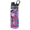 Purple Paisley Insulated Water Bottle with Dual-Use Lid (18oz) One Size Insulated Water Bottle with Dual-Use Lid (18oz) Printed Offshore