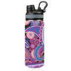 Purple Paisley Insulated Water Bottle with Dual-Use Lid (18oz) One Size Insulated Water Bottle with Dual-Use Lid (18oz) Printed Offshore