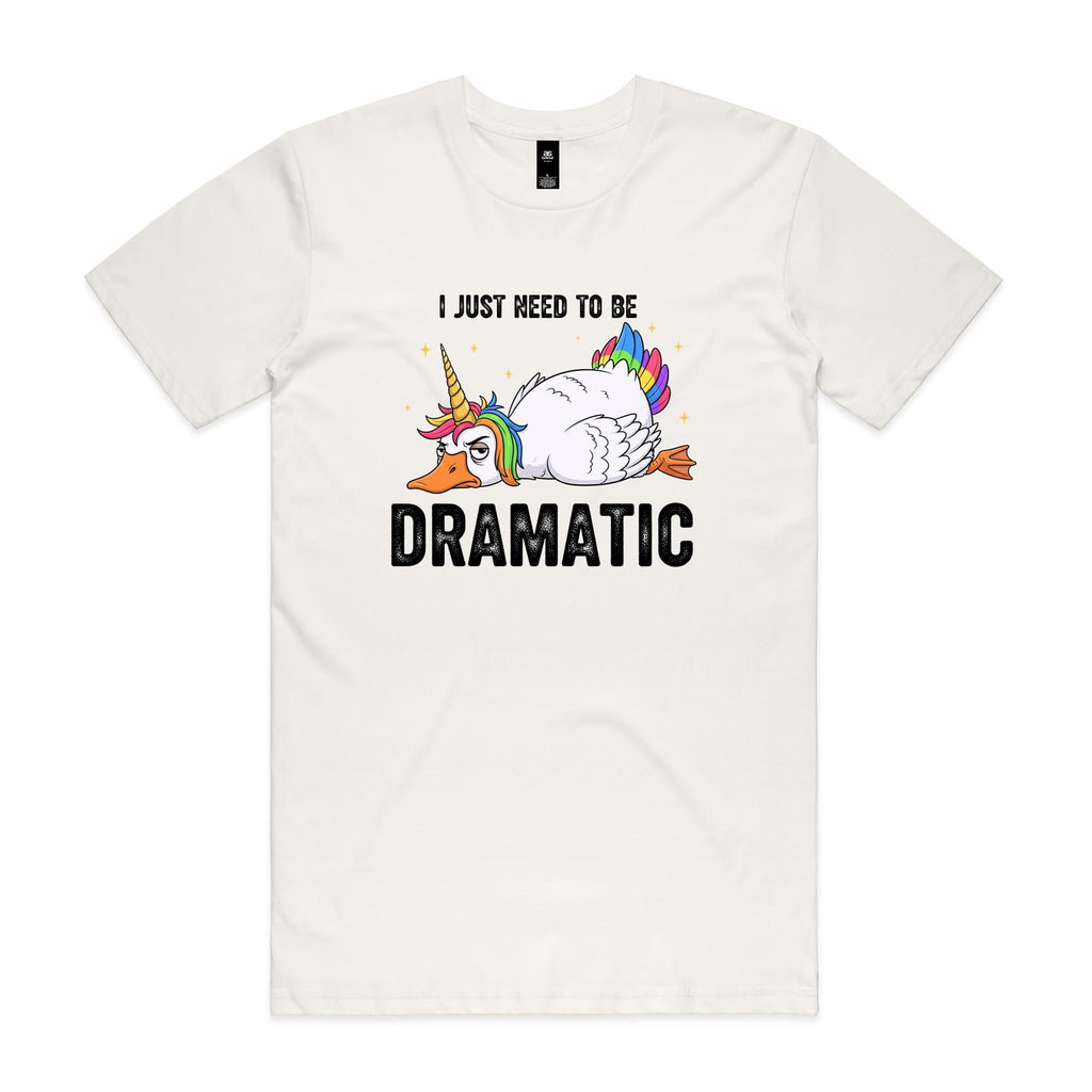 Dramatic Unicorn Goose Men's AS Colour T-shirt Natural Mens T-shirt animal Printed In Australia