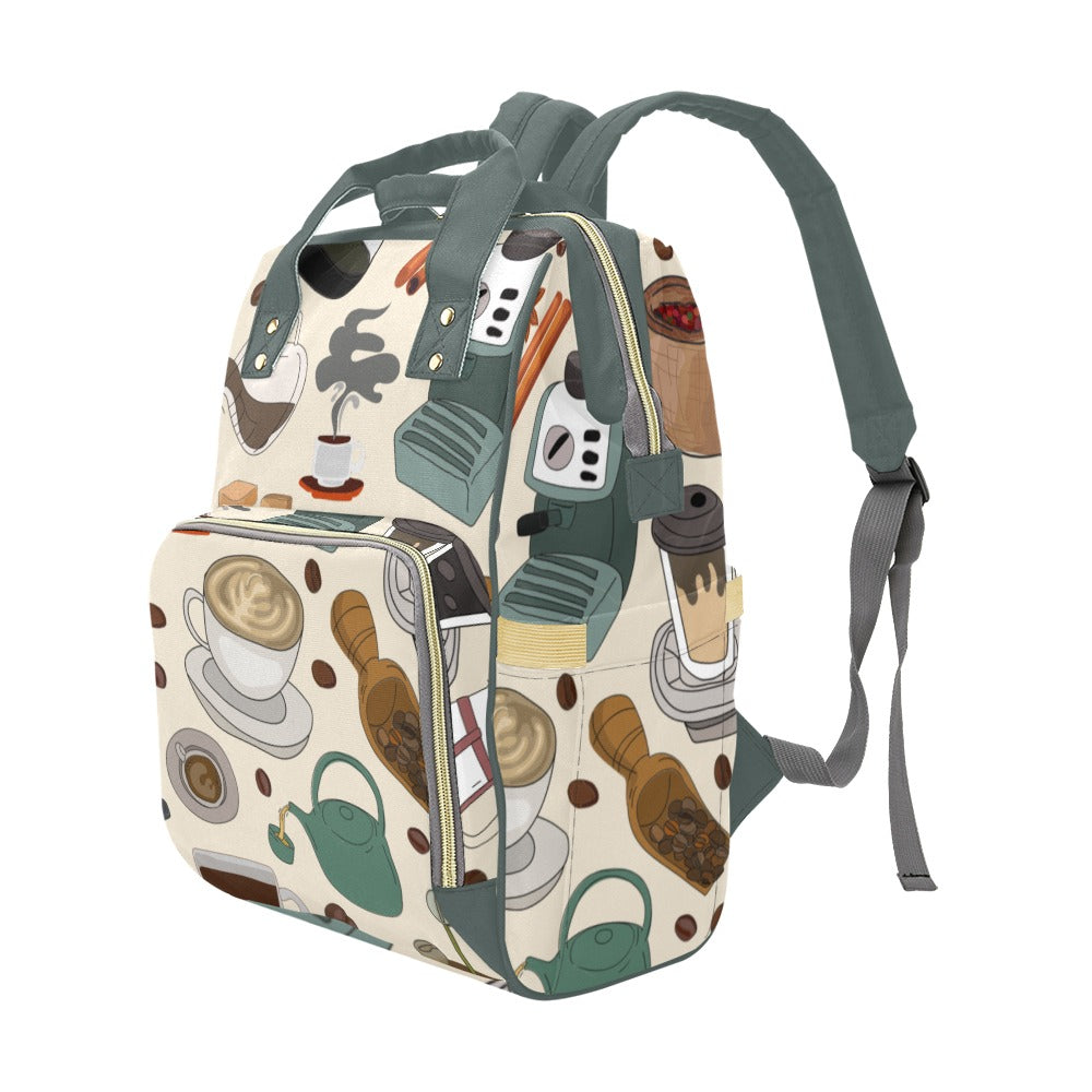 All The Coffee - Multi-Function Backpack, Nappy / Diaper Bag