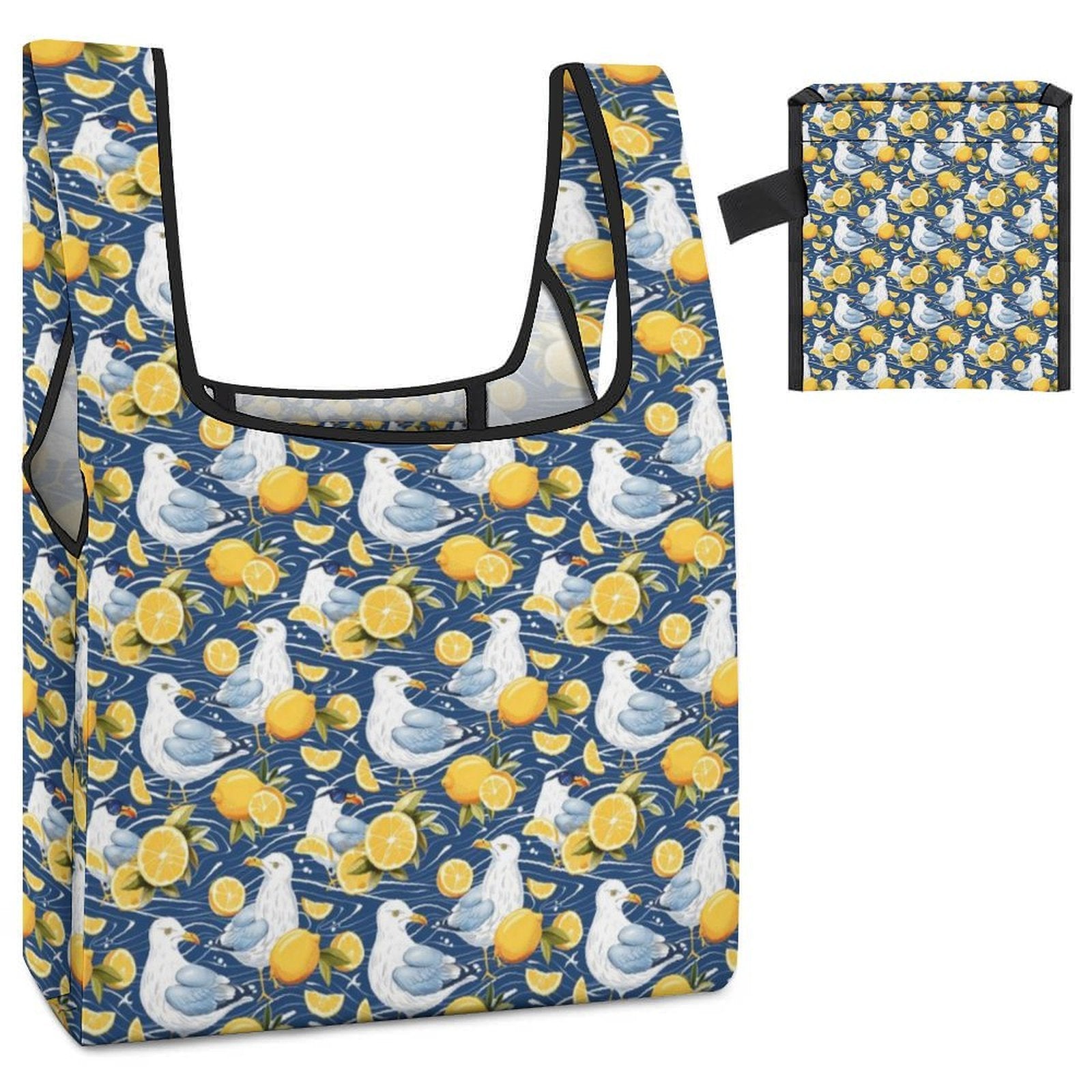 Lemon Seagull Foldable Shopping Bag