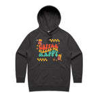 Coffee Makes Me Happy - Womens Hoodie Coal Womens Hoodie Coffee Printed In Australia