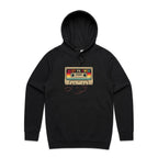 Best Pa Ever, Cassette Tape - Mens Hoodie Black Mens Hoodie Dad Music Printed In Australia