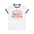 I Have No Shelf Control, Books Women's AS Colour Ringer Tee White Black Womens Ringer T-shirt Printed In Australia Reading
