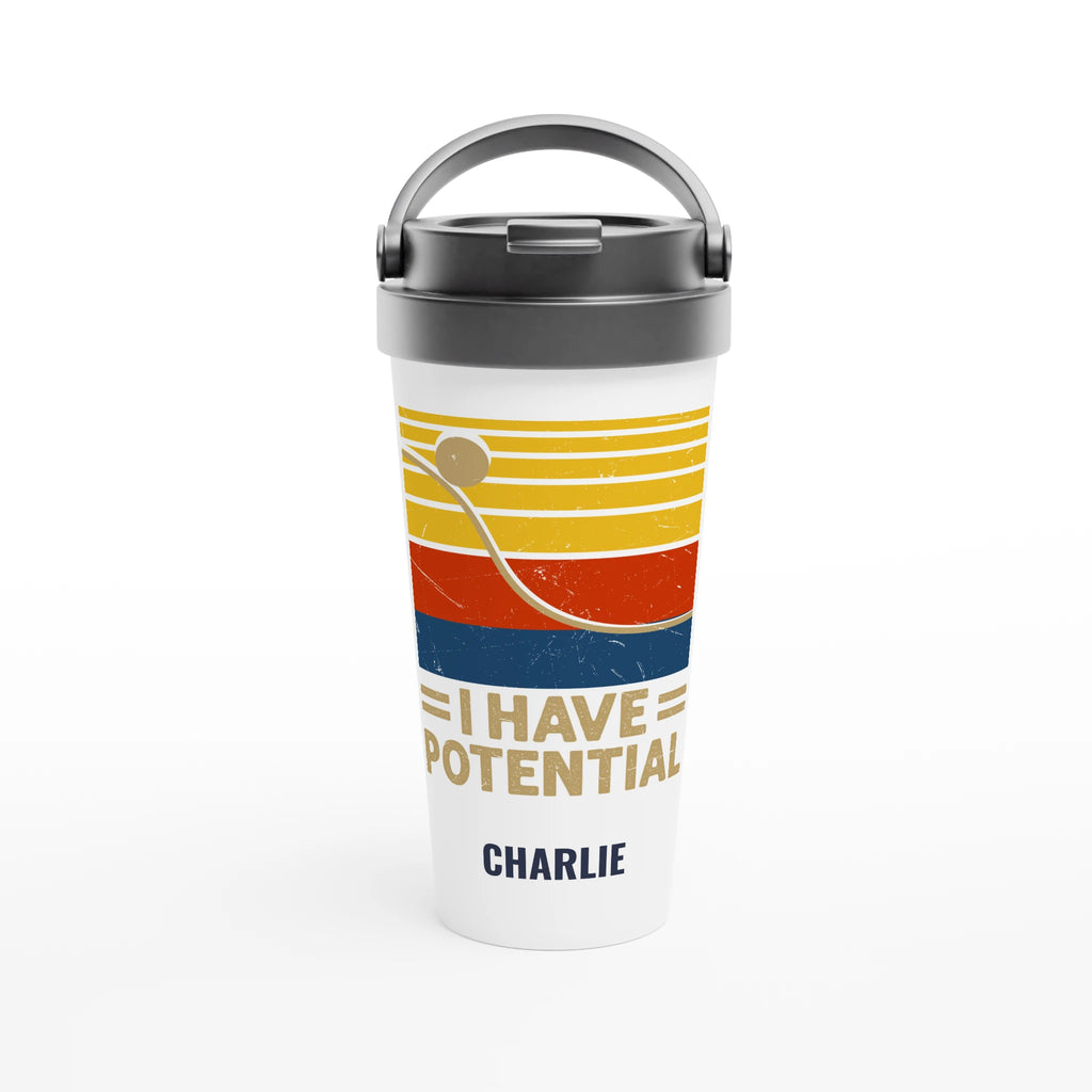 Personalised I Have Potential, Physics White 15oz Stainless Steel Travel Mug Default Title Personalised Travel Mug Globally Fulfilled Science