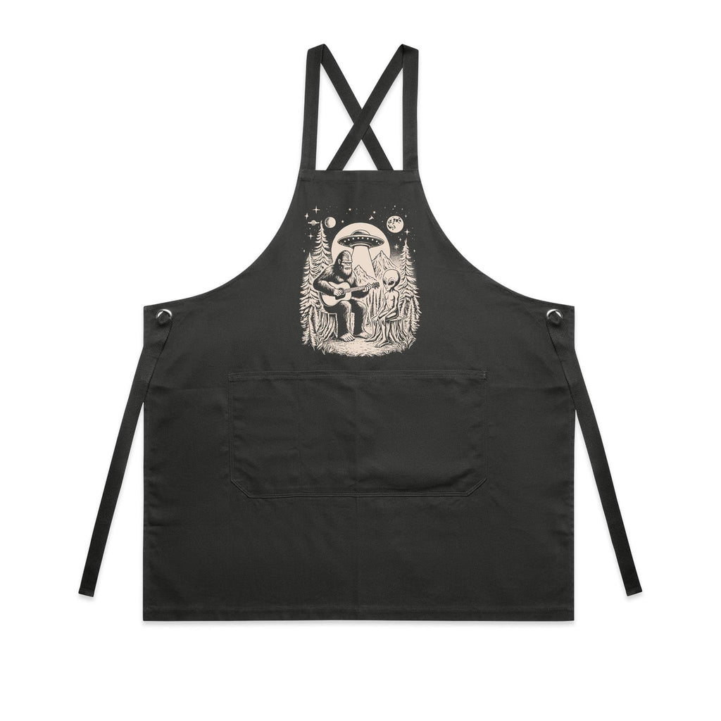 Alien And Bigfoot Playing Guitar - AS Colour Carrie Apron