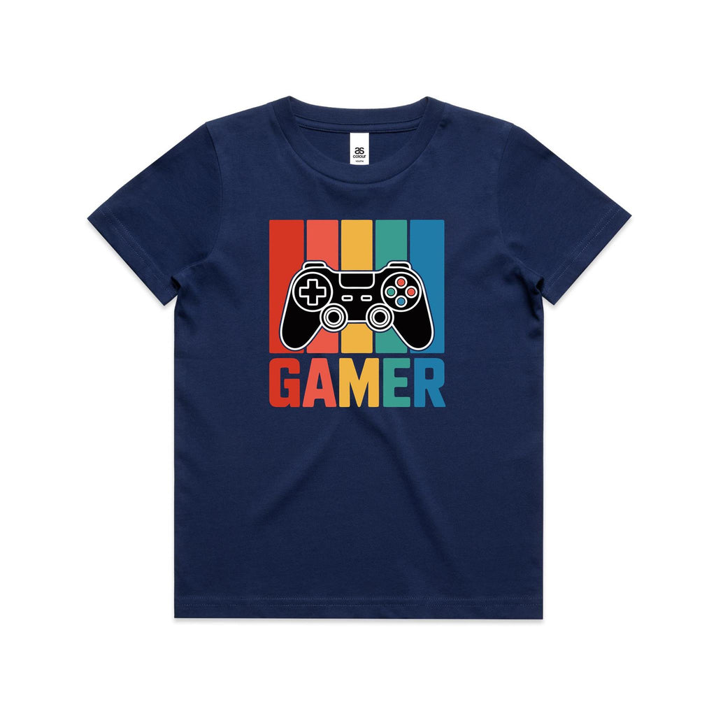 Gamer Kid's AS Colour T-shirt Cobalt Kids Youth T-shirt Games Printed In Australia