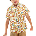 70's Style Floral Junior Kids Hawaiian Shirt