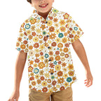 70's Style Floral Junior Kids Hawaiian Shirt
