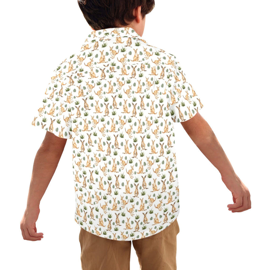 Kangaroos Junior Kids Hawaiian Shirt