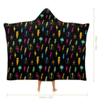 Fun Lightning, Comic Book Kids Hooded Blanket 100cm x 130cm Kids Hooded Blanket comic Printed Offshore