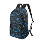 Blue Squiggle - Fabric Backpack